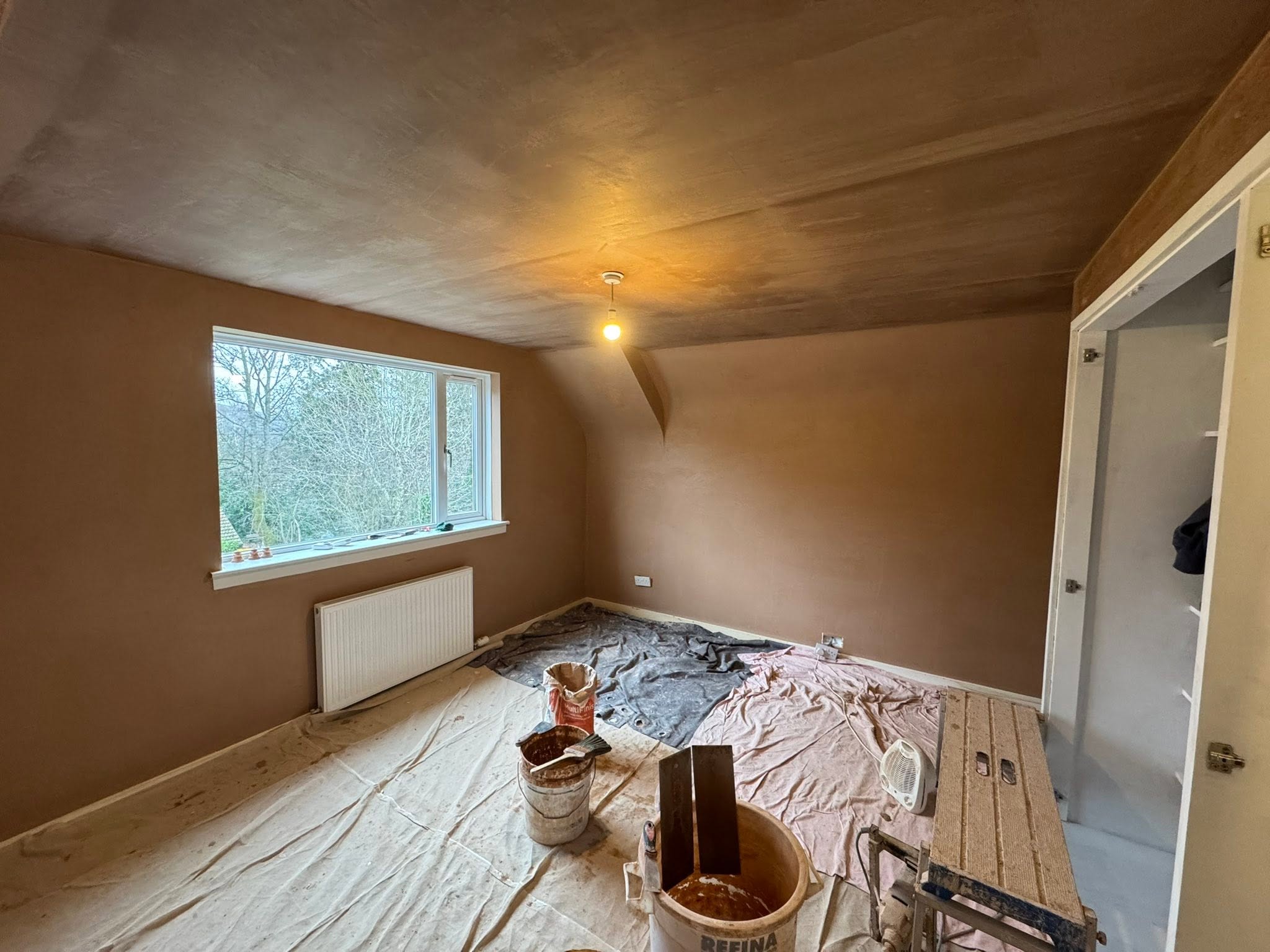 Completed plastering job by Mackays Plastering